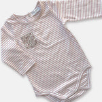 Baby Girls Knit Romper - Pink Stripe