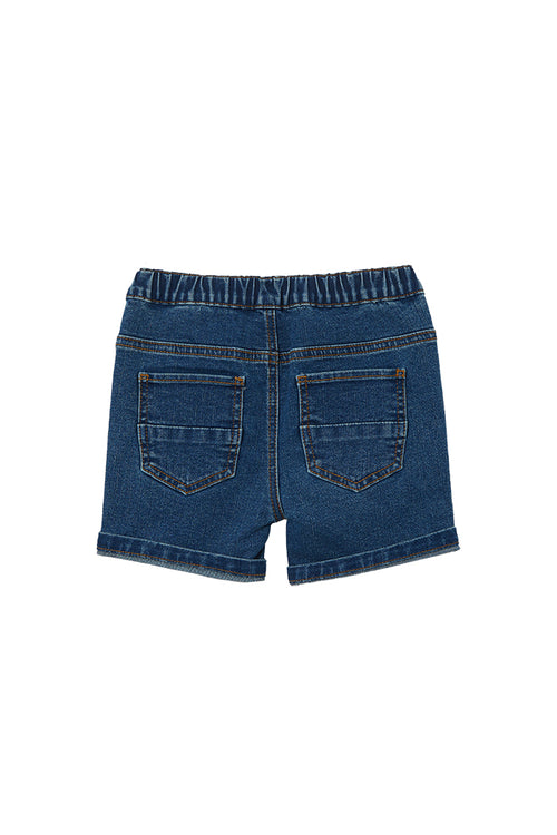 Stone Wash Denim Short