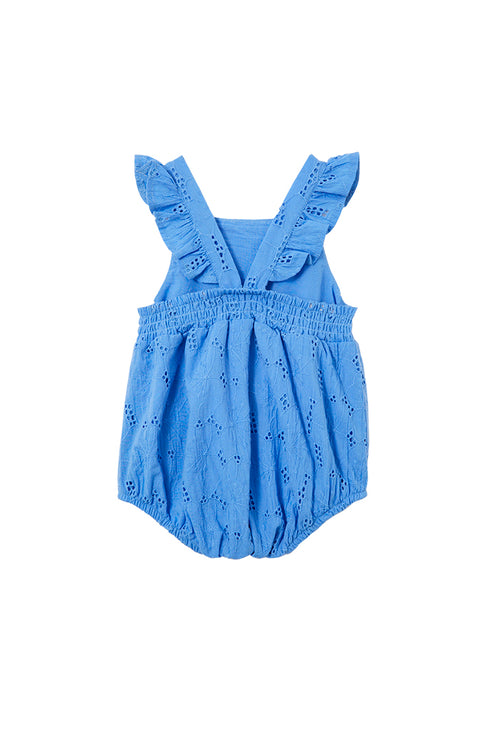 Cornflower Broderie Frill Playsuit