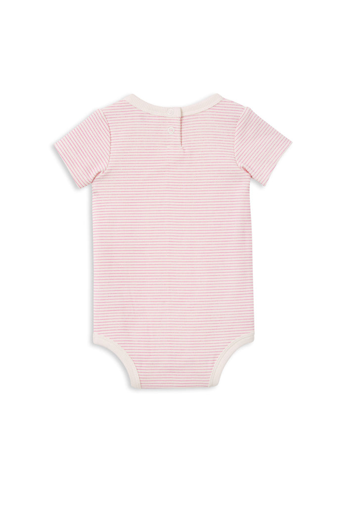 Pink Stripe Rib Bubbysuit