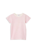 Pink Stripe Rib Tee