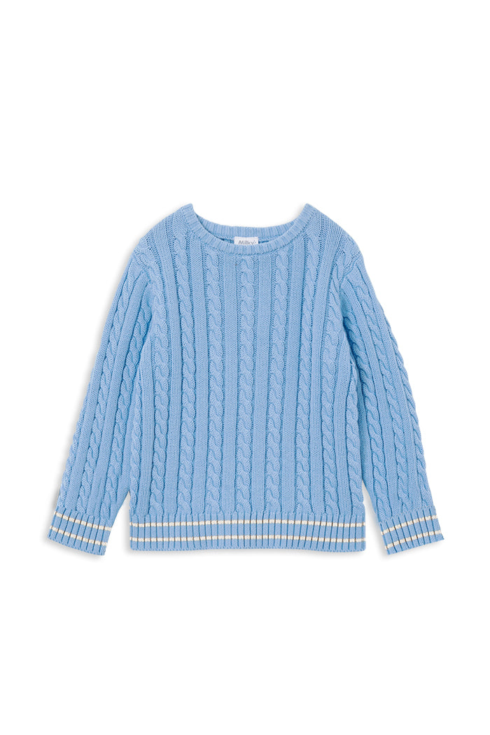 Cornflower Cable Knit Jumper