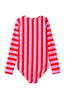 Candy Stripe Long Sleeve Swimsuit