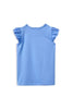 Blue Broderie Frill Tee