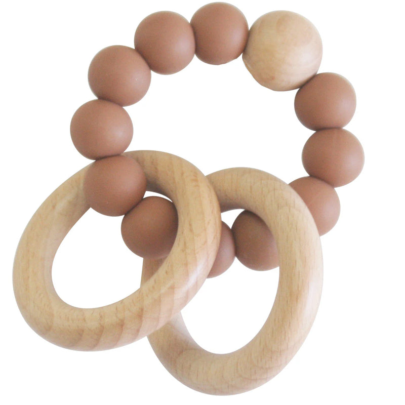 Beechwood Teether Rings Set - Cinnamon