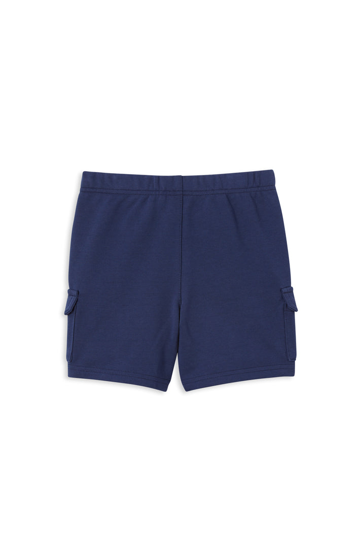 Navy Fleece Cargo Short