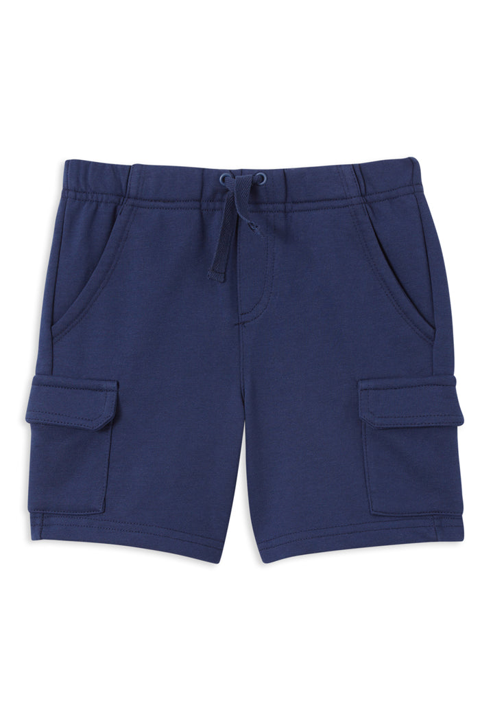 Navy Fleece Cargo Short