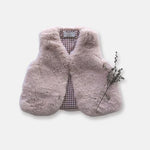 Girls Fur Vest - Pink