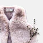 Girls Fur Vest - Pink