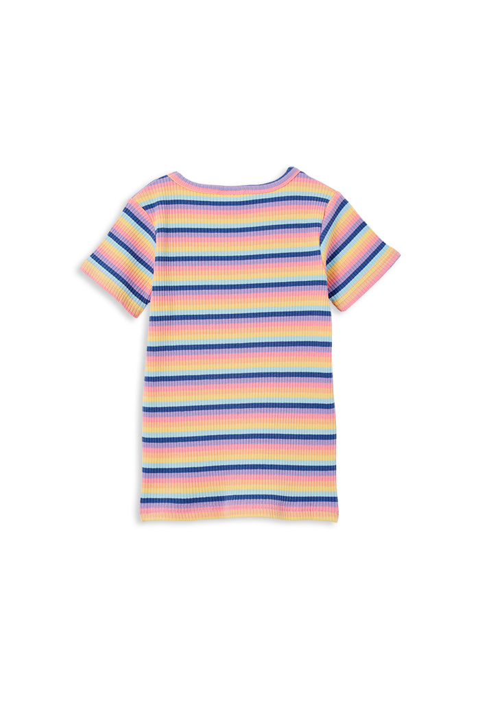 Multi Stripe Rib Tee