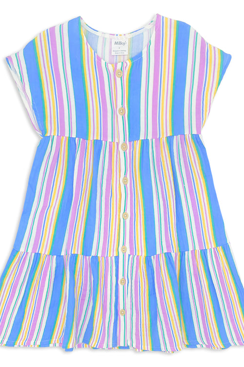 Crinkle Stripe Dress