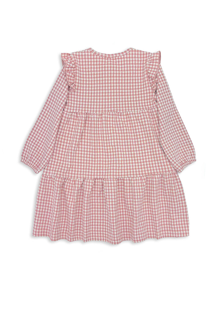Rose Check  Frill Dress