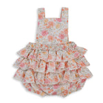 Frill Overall - Hibiscus