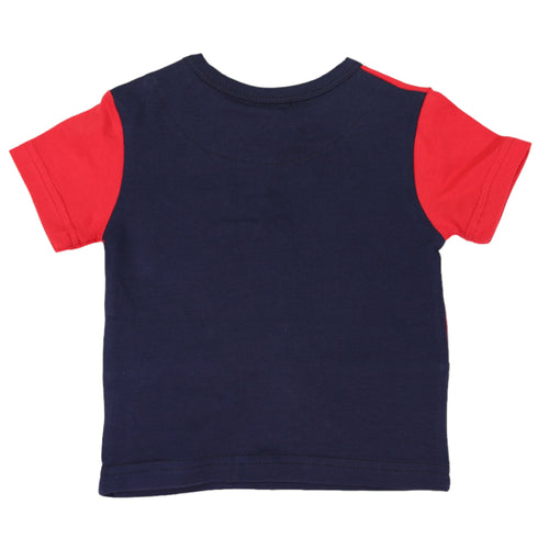Colour Block Tee - Red