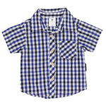 Short Sleeved Shirt - Blue Check