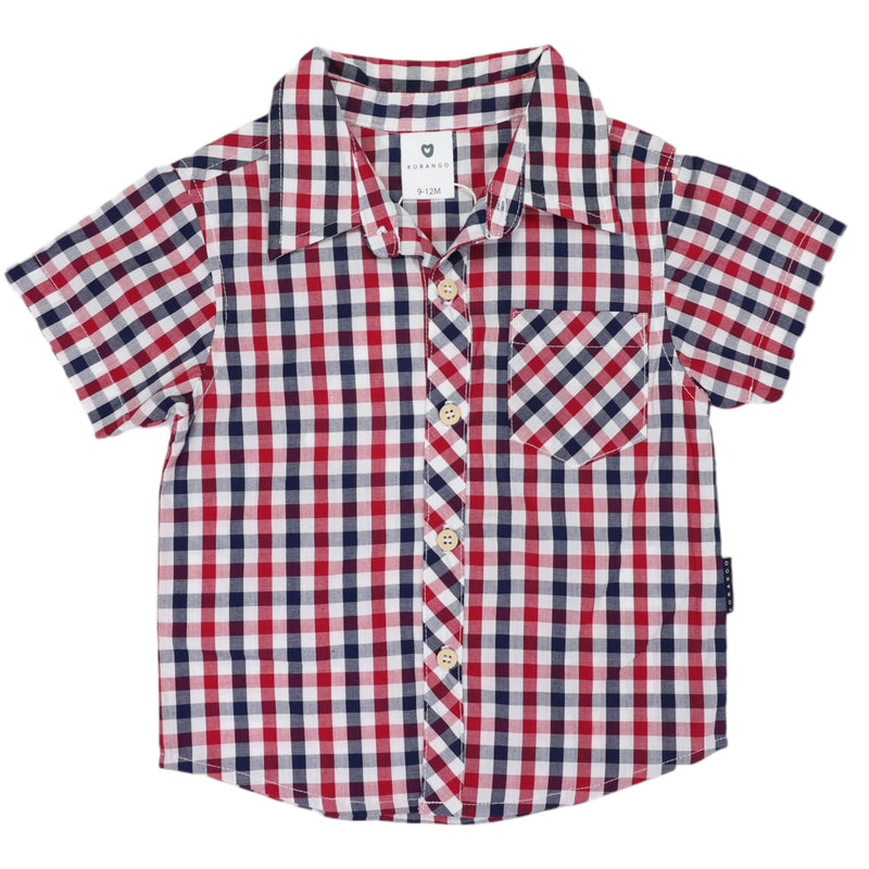 Short Sleeved Shirt - Red Check