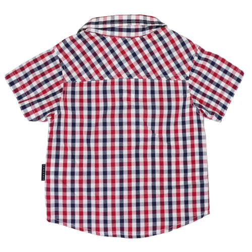 Short Sleeved Shirt - Red Check