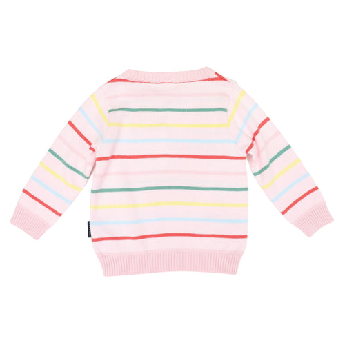 Stripe Knit Sweater - Pink