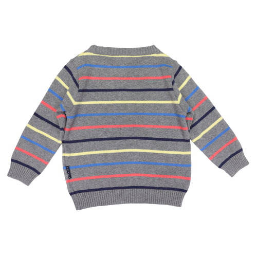 Stripe Knit Sweater - Charcoal