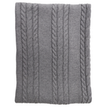 Cable Knit Blanket - Moon Mist