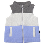 Textured Padded Vest - Blue Heron