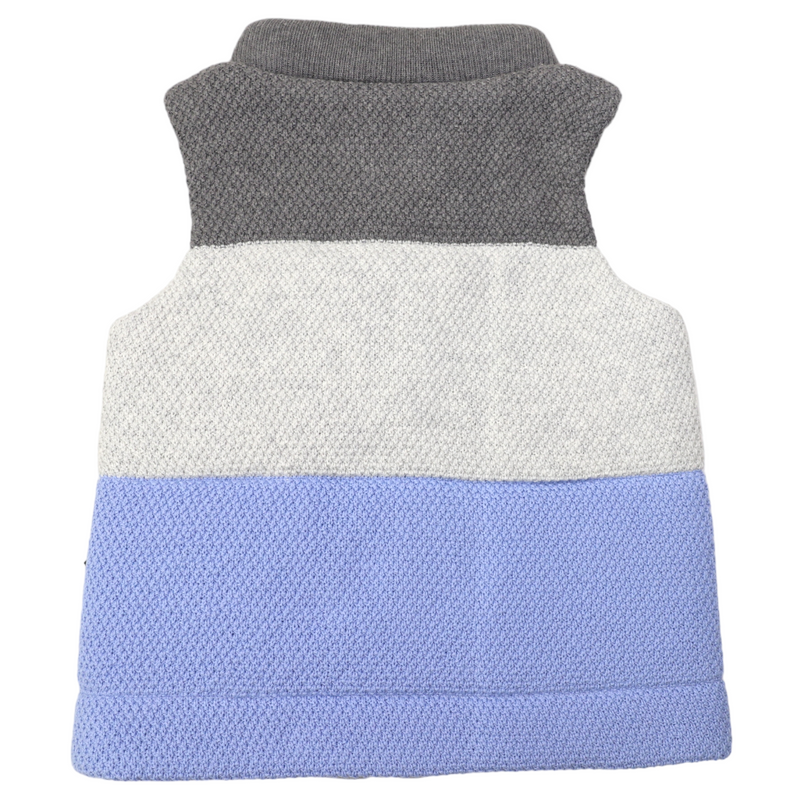 Textured Padded Vest - Blue Heron