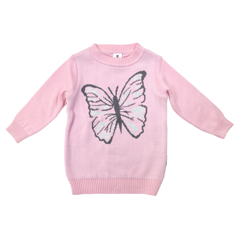 Butterfly Knitted Sweater - Fairy Tale Pink