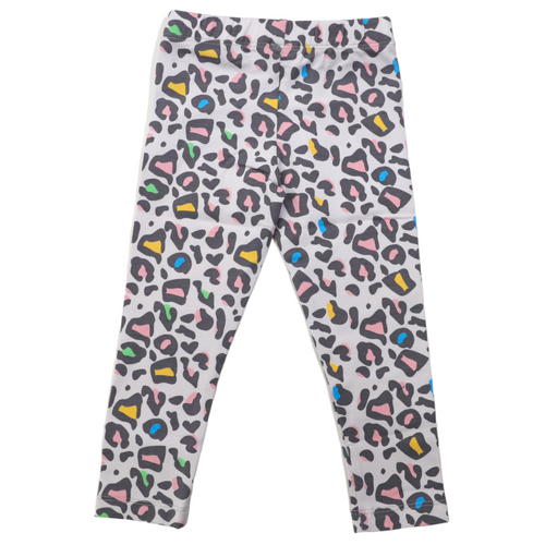 Leopard Print Leggings - Grey