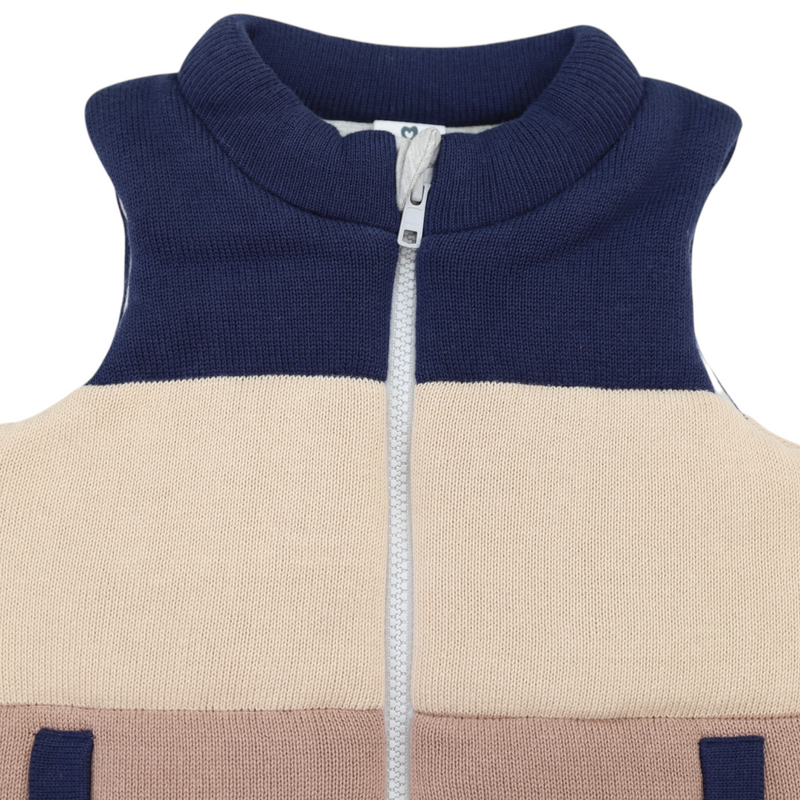 Padded Knit Vest - Chestnut