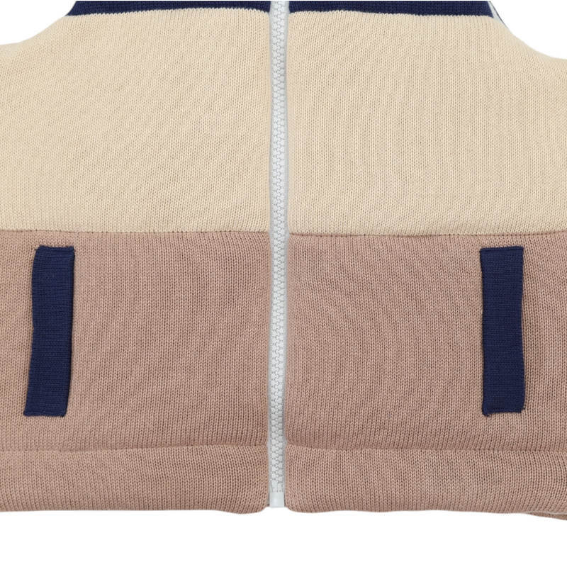 Padded Knit Vest - Chestnut