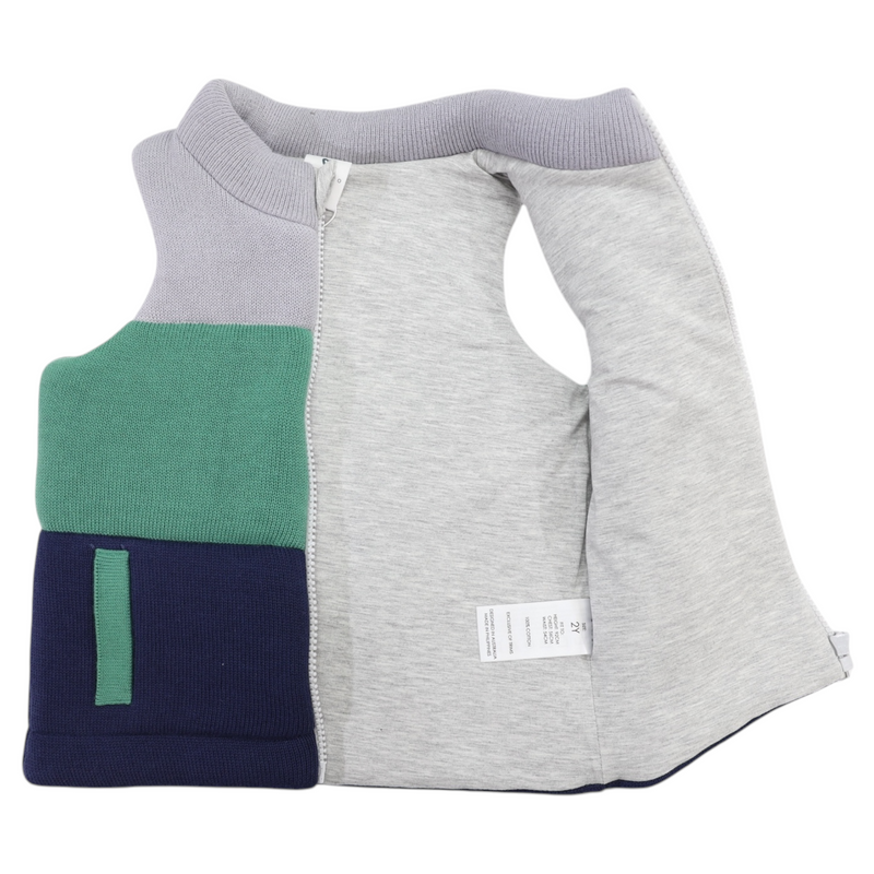 Padded Knit Vest - Green