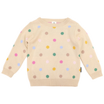 Polka Dot Sweater - Beige