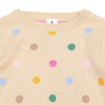 Polka Dot Sweater - Beige