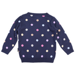 Polka Dot Sweater - Navy
