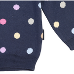 Polka Dot Sweater - Navy