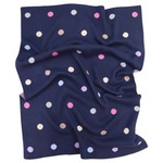 Polkadot Knit Blanket - Navy