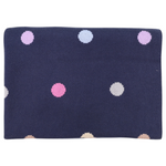 Polkadot Knit Blanket - Navy