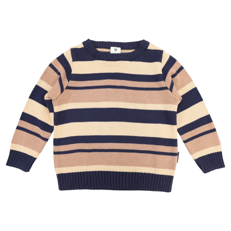 Striped Sweater - Navy