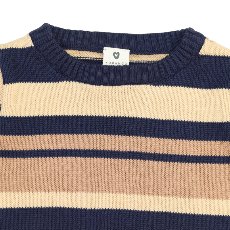 Striped Sweater - Navy