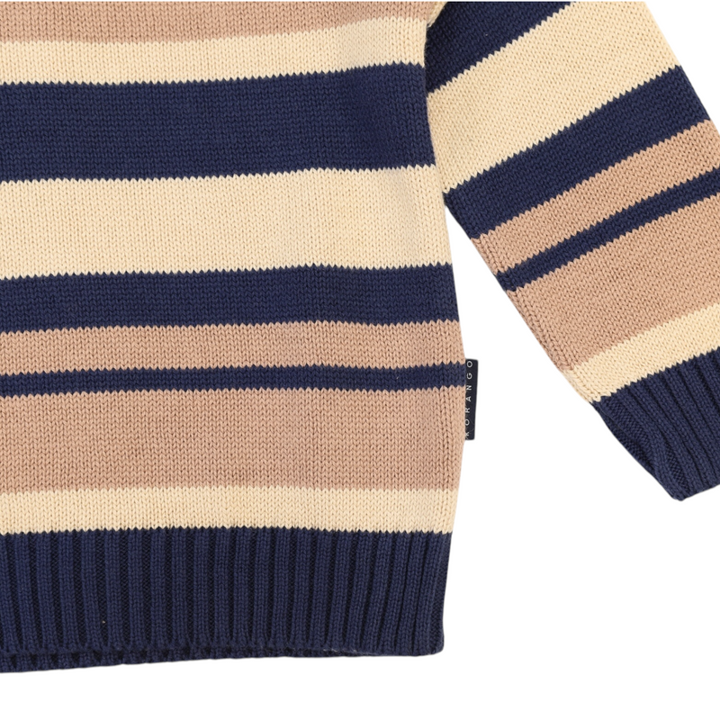Striped Sweater - Navy