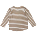 Striped Henley Tee - Chestnut
