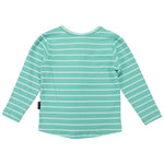 Striped Henley Tee - Green