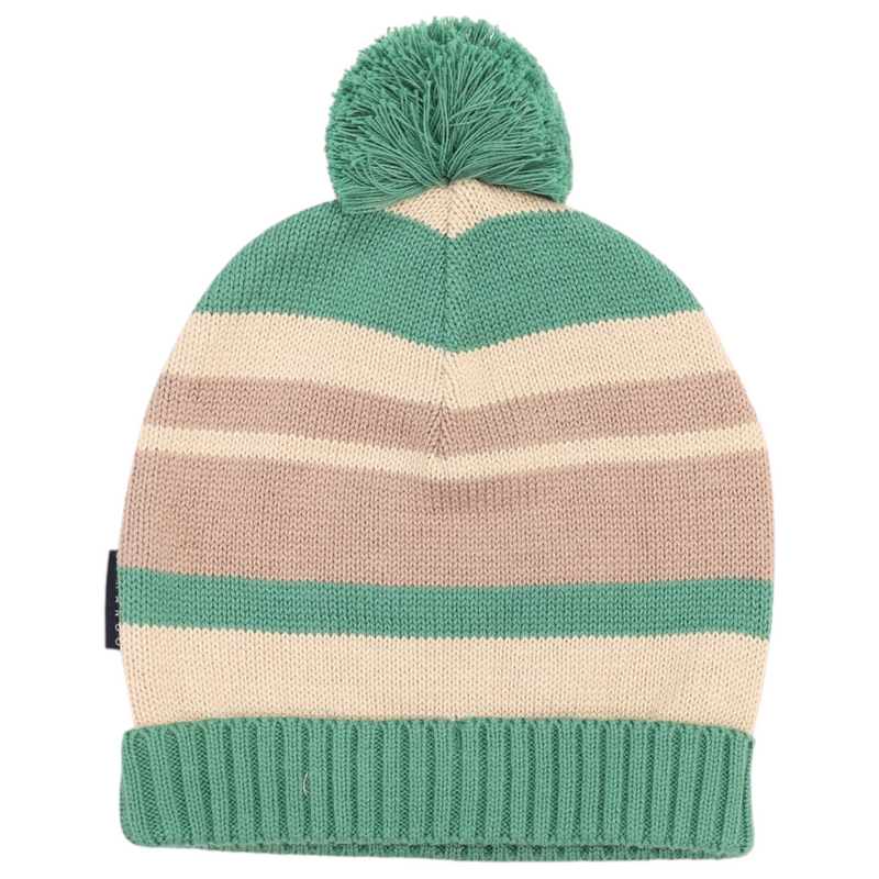 Striped Beanie - Green