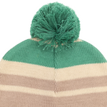 Striped Beanie - Green