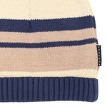 Striped Beanie - Navy