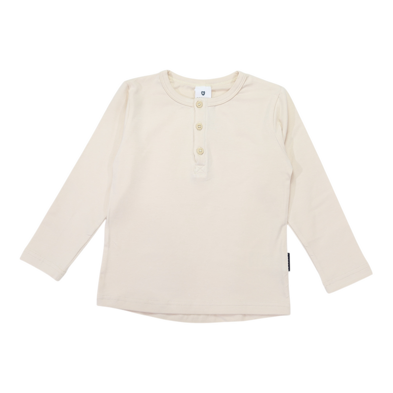 Essential Henley Tee - Beige