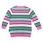 Long Striped Sweater - Green