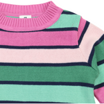 Long Striped Sweater - Green