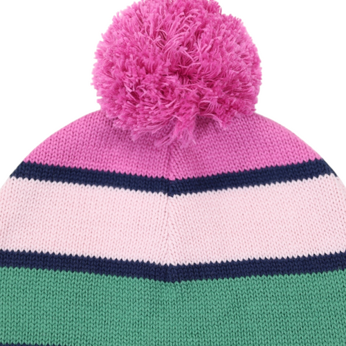 Striped Beanie - Green