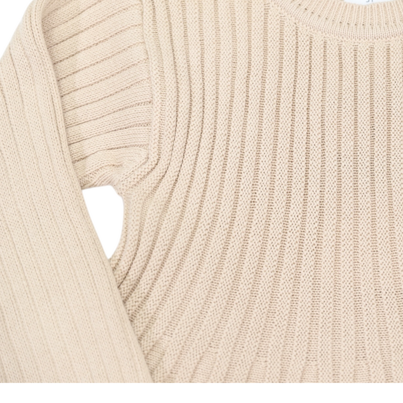 Swing Knit Dress - Beige